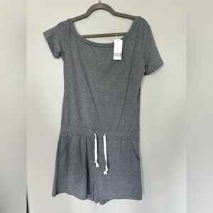 Gray Short Sleeve Jumpsuit